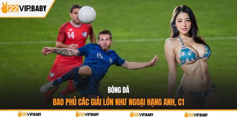 Bóng đá bao phủ các giải lớn như Ngoại hạng Anh, C1