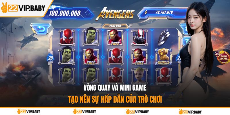Vòng quay và mini game tạo nên sự hấp dẫn của trò chơi